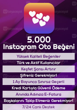 5000 instagram otomatik beğeni